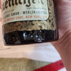 Vtg 1970 Beameister Moselbluemchen German Wine Bottle Empty Collectible brown