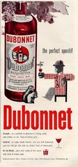1951 Dubonnet PRINT AD Aperitif Wine Vintage Bottle