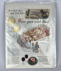 1944 Wine Advisory Board Vtg Ad « As A Duck Shoot Goes … 10.375&Prime; x 14 »
