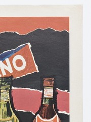 1965 Cinzano vermouth advertisement. Vintage original bright colors.