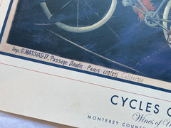 Vintage Cycles Gladiator Central Coast Wines Monterey County California Poster