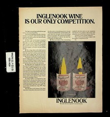 1970 Inglenook Wine Competition Us VS Us Chenin Blanc Vintage Print Ad 24839