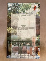 Pat O&rsquo;Brien&rsquo;s New Orleans 80th Anniversary Souvenir French Quarter Menu 2013