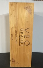 Veo Grande Wood Wine Box Crate Chardonnay Chile Gift
