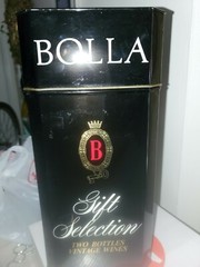 vintage bolla gift empty box selection two bottles wines