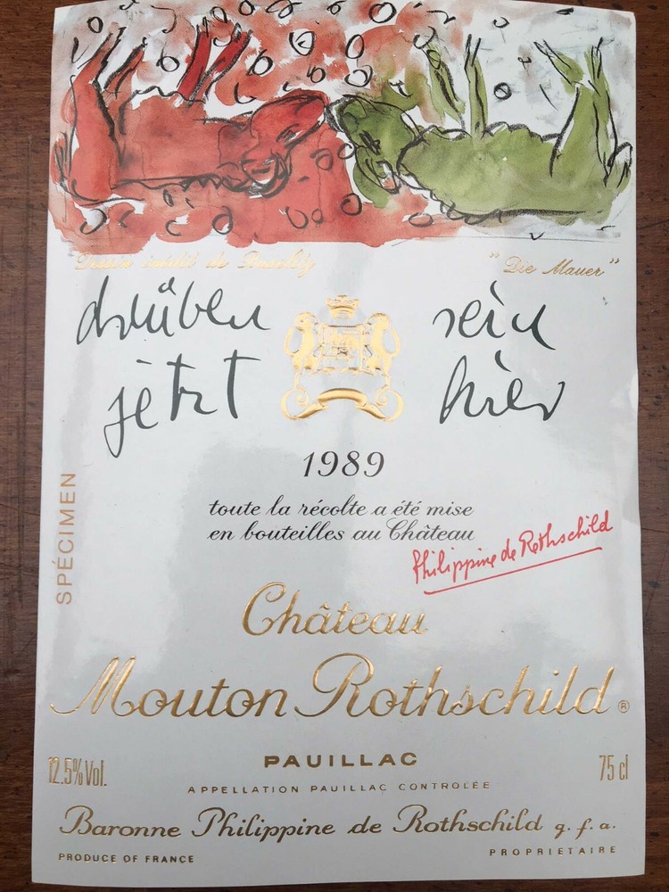 The 1989 Chateau Mouton Rothschild (Specimen) – Label By: George Baselitz