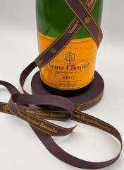 Veuve Clicquot Ponsardin Champagne Ribbon – Brown Orange – By The Yard – Rare
