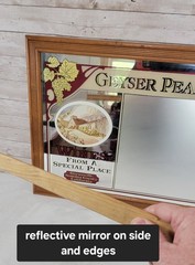 1980s Geyser Peak Winery Promotional Bar Mirror Frosted Signs & Glasswork Vtg
