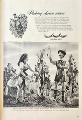 1947 Italian swiss colony California wines Vintage Ad Picking choice wines