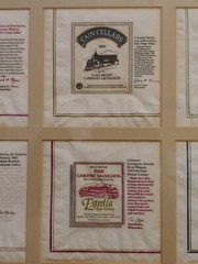Rare 37&Prime; Framed Vtg California Wine Napkin Collection 1980-85 Napa Sonoma Shafer