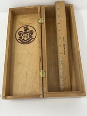Carlos 1 Brandy Wooden Box Pedro Domecq Spain 12 1/4&Prime;x4 3/8&Prime;x3 3/4&Prime; Box Only