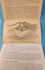 Lot of 2 Napa Cellars WINE Different Bottle Labels (1981, 1983) + 1985 Brochure