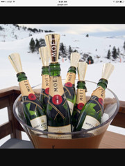 Moet Chandon Champagne Sipper 187ml mini bottle flute topper – set of 2 pcs.
