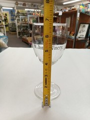 6.5&Prime; Clear Glass St. James Winery Souvenir Wine Glass