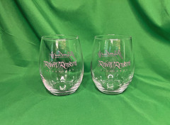 (2) Robert Renzoni Vineyards Pink Stemless Wine Glass Souvenirs