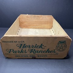Antique c1920s Radovich Herrick-Park Ranches Delano California Wood Grape Crate
