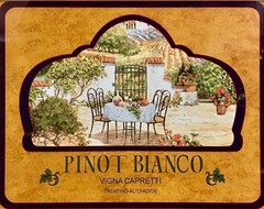 Framed Lithograph Print “Pinot Bianco Vigna Capretti Trentino-Alto…” 19.5×22.5