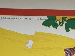 Vintage Authentic French Wine Poster Bordeaux France Travel Vineyards 1970s Map