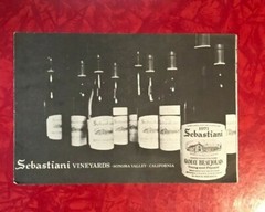 SEBASTIANI VINEYARDS SONOMA VALLEY CALIFORNIA 1970&rsquo;s 6-page BROCHURE