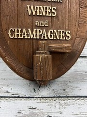 Vintage Taylor New York State Wines And Champagnes 3D Wall Hanging Barrel Sign