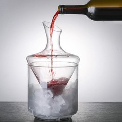 1000ml with Ice Bucket Decanter Lead-Free Crystal Glass Whiskey Vodka Brandy
