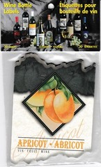 Apricot Gummed Fruit Wine Bottle Labels Package of 30