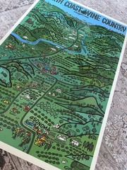 North Coast Wine Country Poster Earl Thollander Nut Tree 1975 Double Sided – VTG