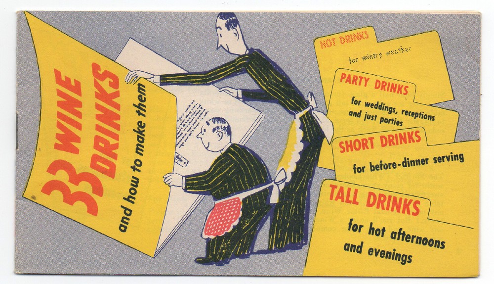 1950s Booklet 33 Wine Drinks California Wine Board