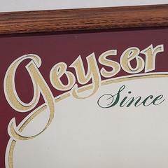 Geyser Peak Winery Wine Mirror Gold Foil Sign 27 x 21&Prime; Bar Pub Decor Vintage 80s