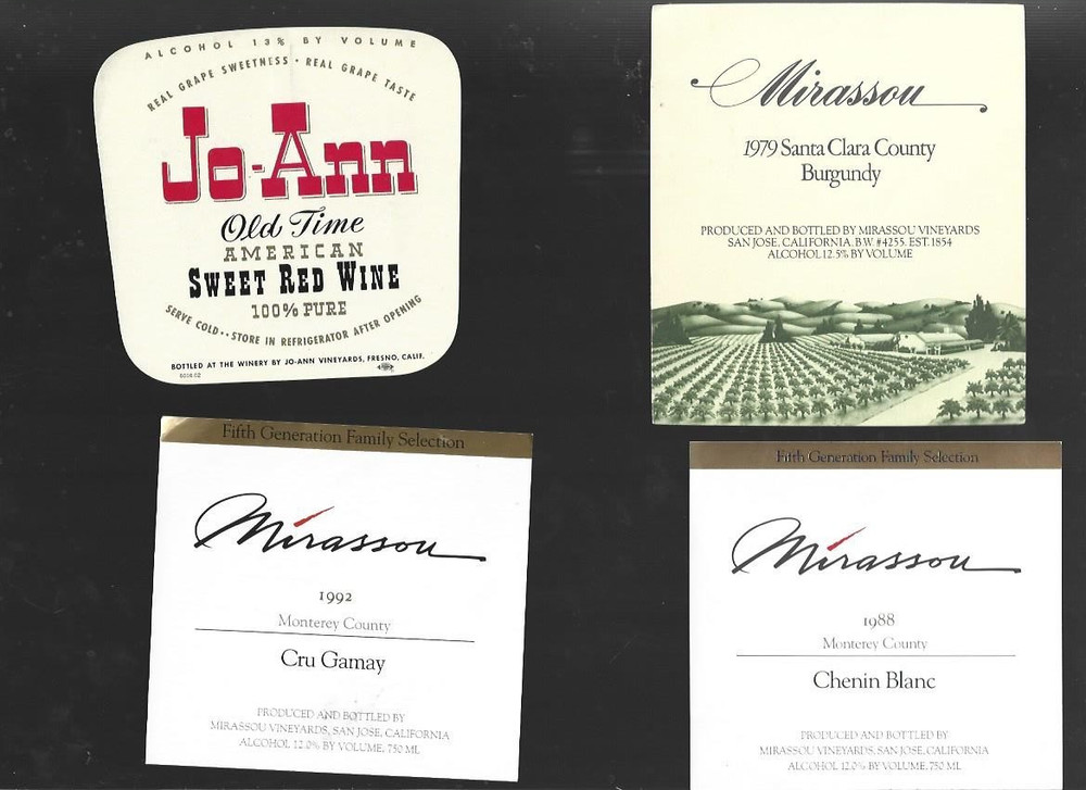 Lot of 4 different Wine bottle labels #26