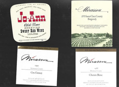 Lot of 4 different Wine bottle labels #26