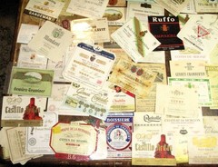 Lot 83 Assorted Vintage Wine Bottle Labels, Early 1960&rsquo;s, Early 70&rsquo;s Most France