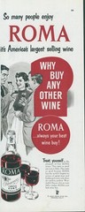 1953 Roma Wine California Port Glasses Party Reserve Best Buy Vtg Print Ad C8