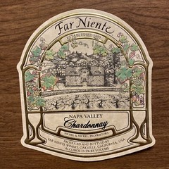 (1) Far Niente Napa Valley Chardonnay Wine Label Winery Oakville California A9