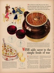 1944 Wine Advisory Board San Francisco 1940s Vintage Print Ad California Recipe