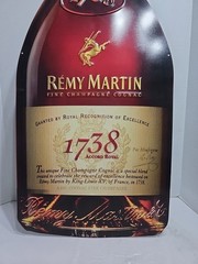 36 inch Metal Sign Remy Martin Fine Champagne Cognac Bottle Shaped Bar Decor