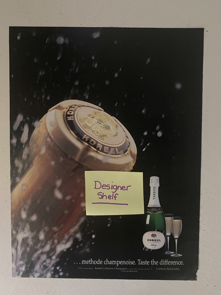 Korbel Brut Champagne Cork Pop Scene 2000 Print Advertisement