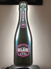 LUC BELAIRE RARE ROSE LED BAR SIGN MAN CAVE GARAGE DECOR LIGHT LARGE FRANCE
