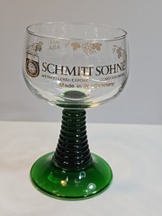 Schmitt Sohne Green Footed Stem Wine Glass W Germany