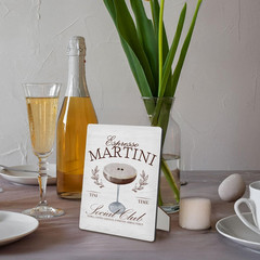 Martini Cocktail Bar Sign, Espresso Martini Gifts Wooden Stand Sign 5&Prime;X7&Prime;, Cockt