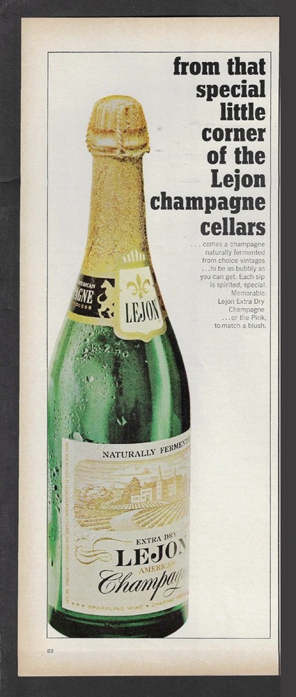 1965 LEJON Print Ad « from that special little corner of the champagne cellars »