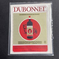 Vintage 1950s Dubonnet Wine UNUSED Paper Label Paris France Q1938