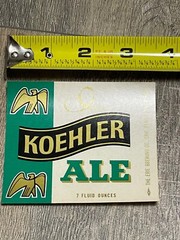 Vintage Koehler Ale Beer Paper Label Philadelphia PA Green