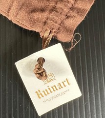 Ruinart Champagne Brown Leather Card Case Wallet & Giftbag – Luxury