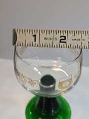 Schmitt Sohne Green Footed Stem Wine Glass W Germany