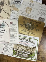 Lot of 55 Antique Vintage Mixed European USA Wine Spirits Labels
