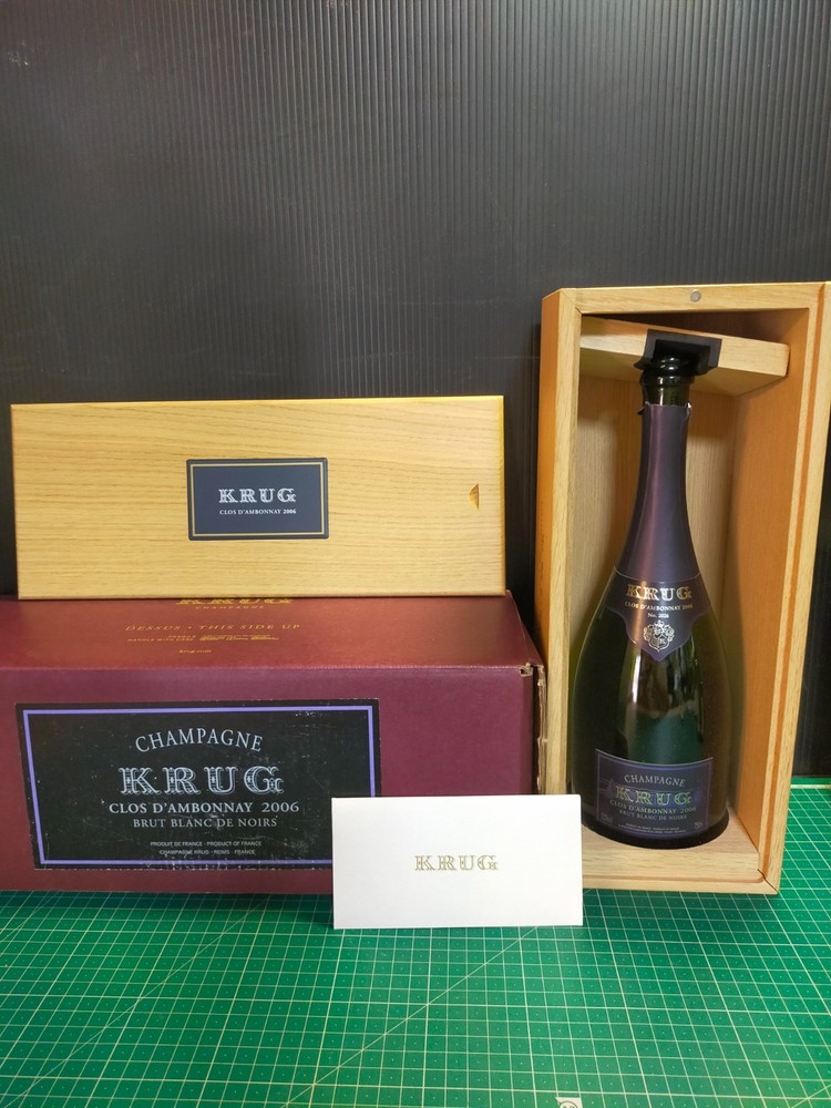 KRUG Clos D&rsquo;Ambonnay 2006 Empty Glass Bottle Champagne Box Booklet From Japan