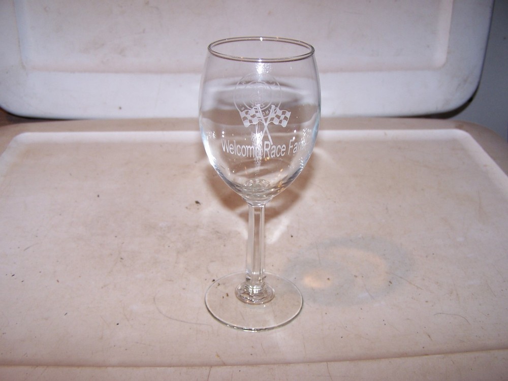 SUTTER HOME WINERY Since 1890 Goblet Wine Glass WELCOME RACE FANS