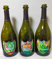 (empty) Dom Perignon 2015 Jean Michael basquiat Edition Limited Brut 3 Bottles