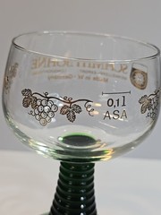 Schmitt Sohne Green Footed Stem Wine Glass W Germany